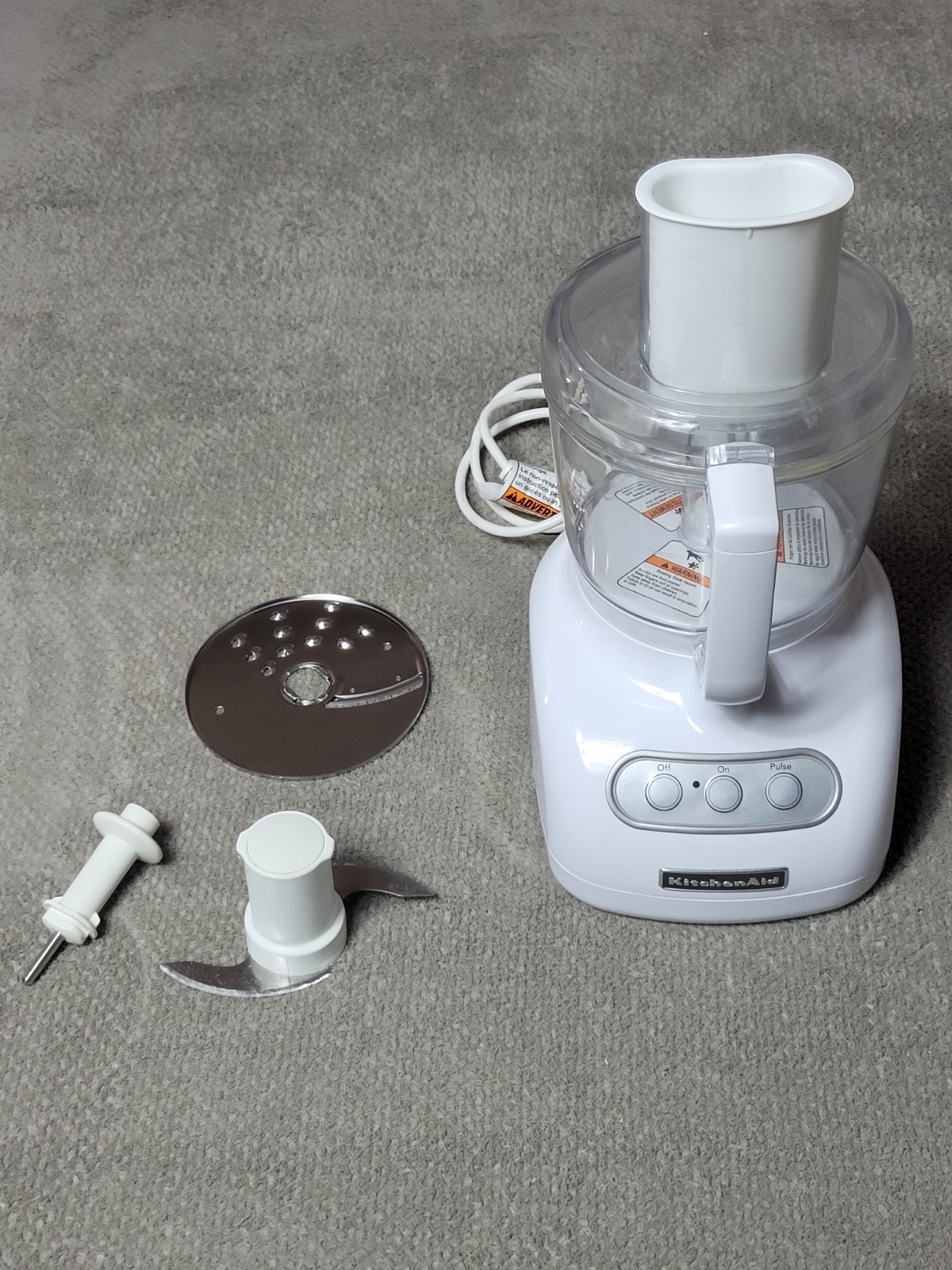 KitchenAid Food Processor KFP715WH2 White All Parts Included Works Great