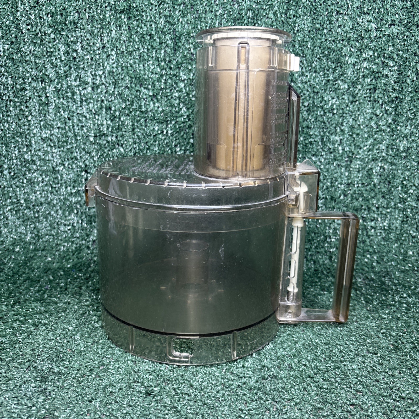 Cuisinart DLC-10 Food Processor Amber Work Bowl, Lid, Large & Small Pushers
