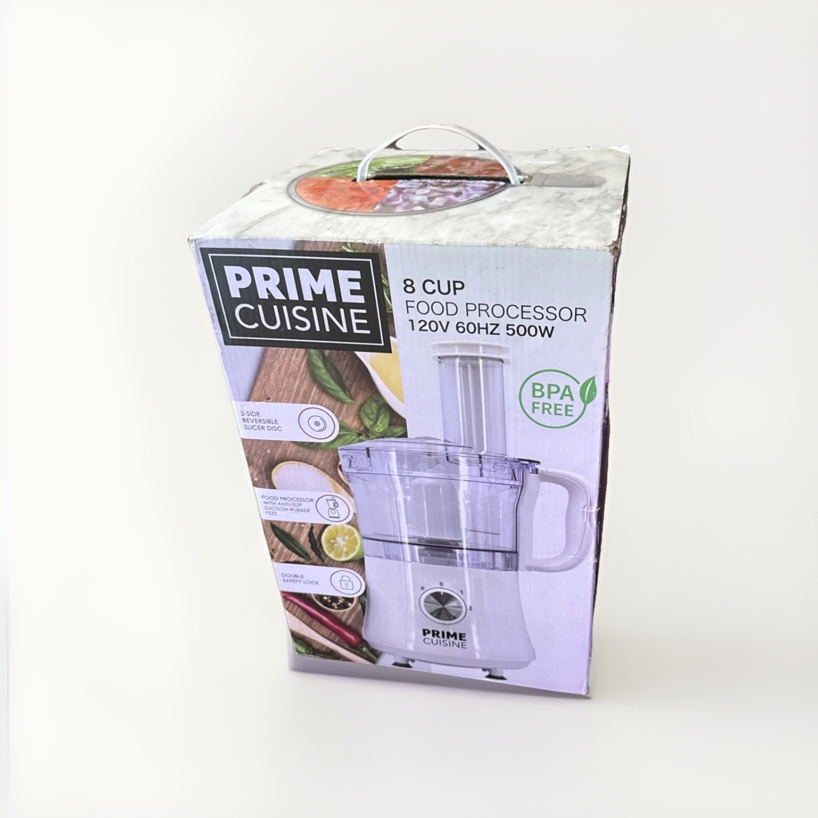 PRIME CUISINE 8 CUP FOOD PROCESSOR 120V 60HZ 500W *NEW*