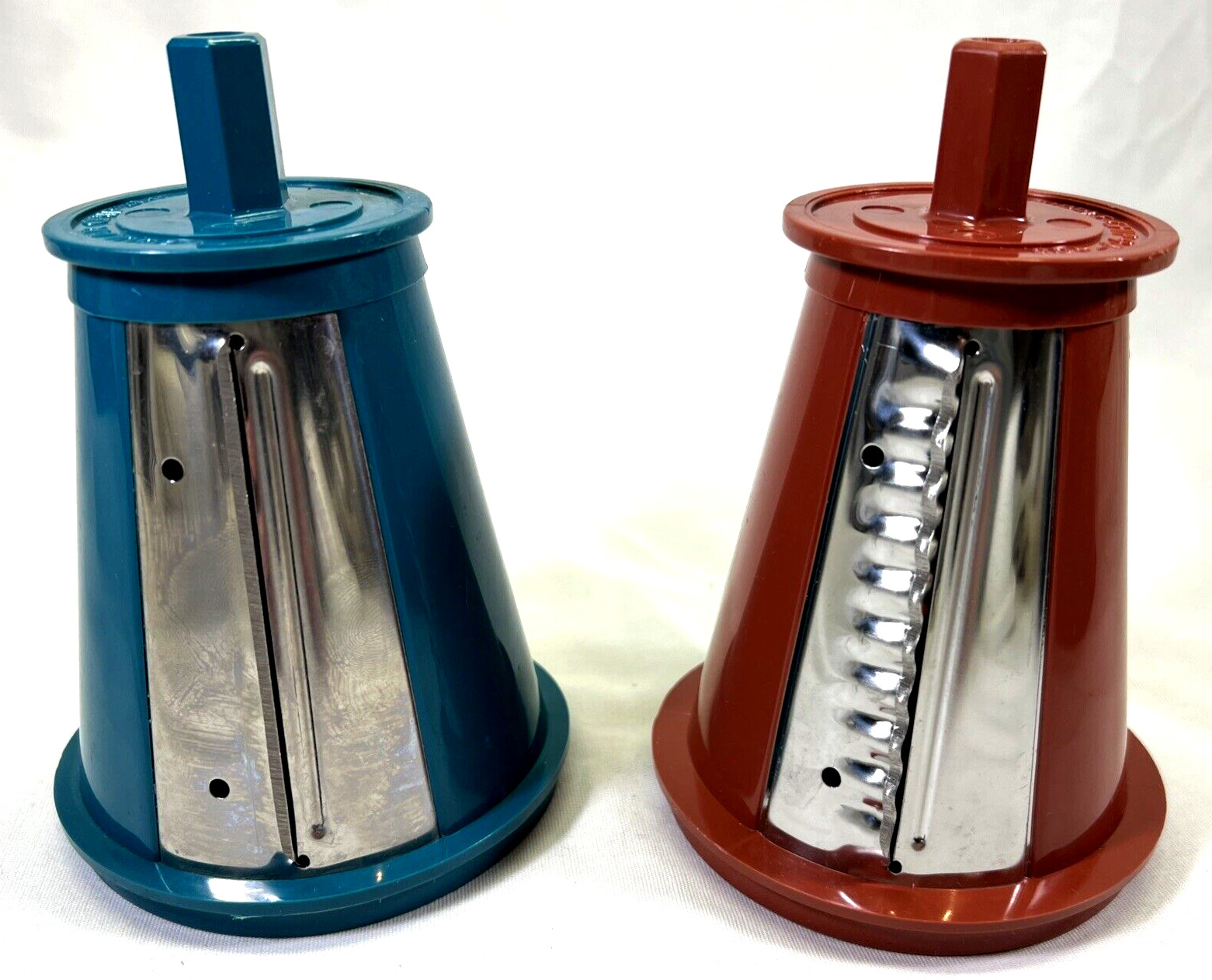 Presto Salad Shooter 0296001 Parts Slice & Shredder Cones Blue Red Kitchen Tool