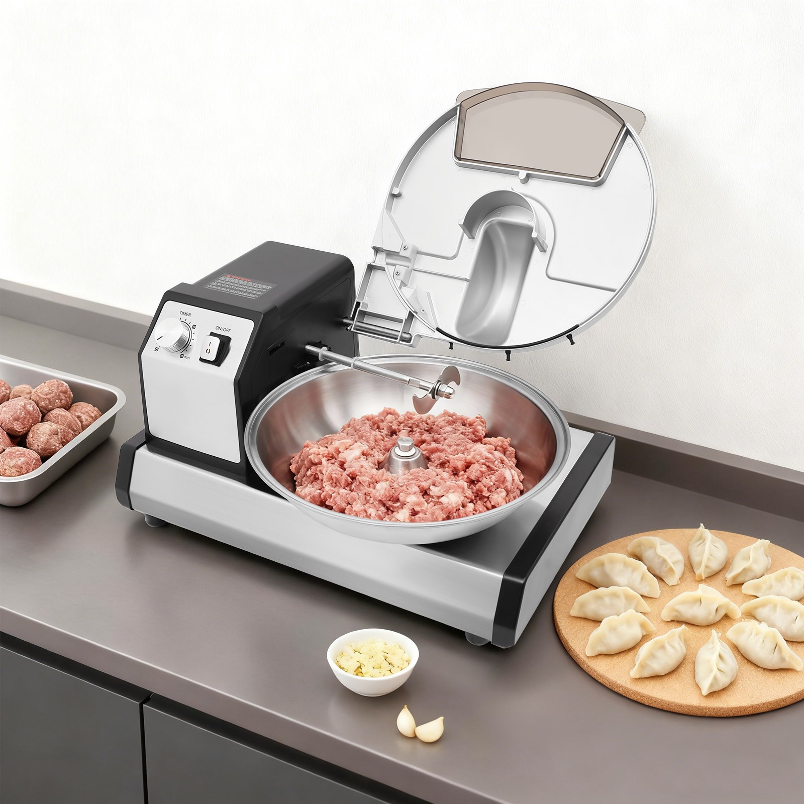 5L Commercial Food Processor Electric Vegetable Chopper Meat Grinder Mincer 250W