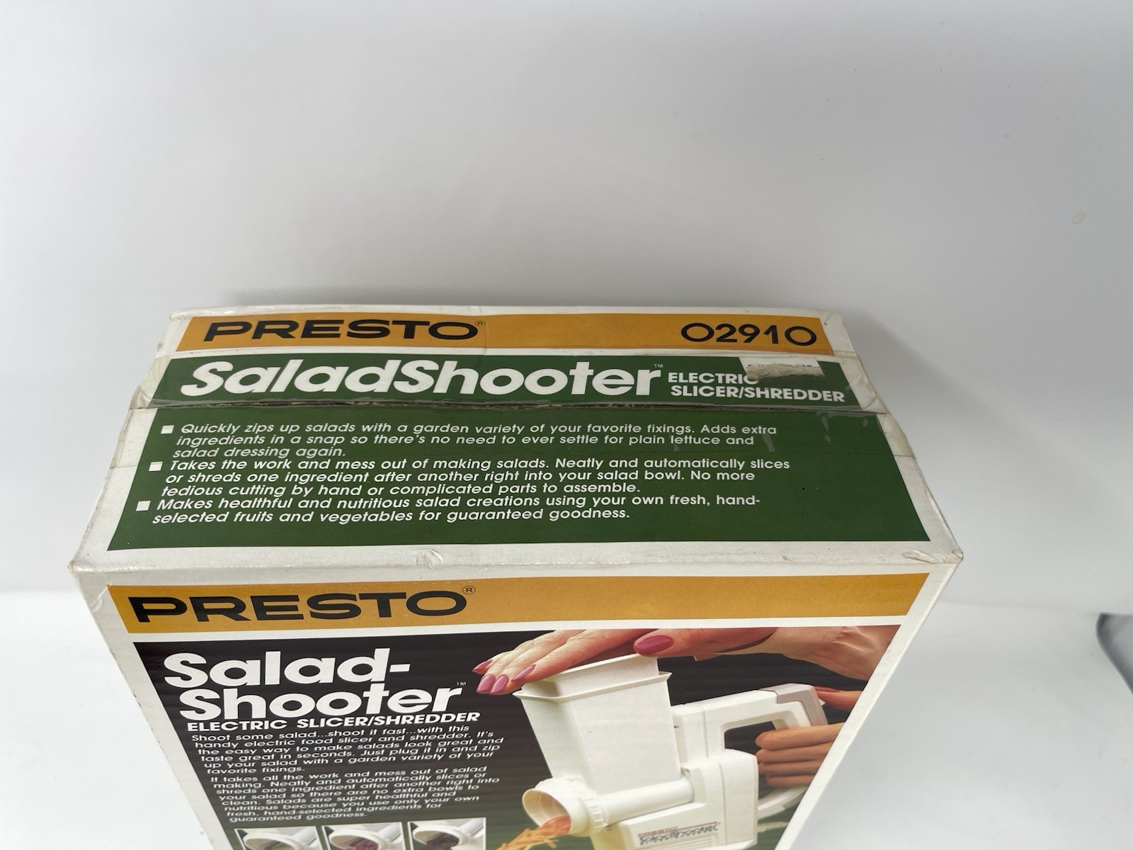 VINTAGE Presto Salad Shooter Electric Food Slicer Shredder 02910 NOS NEW SEALED
