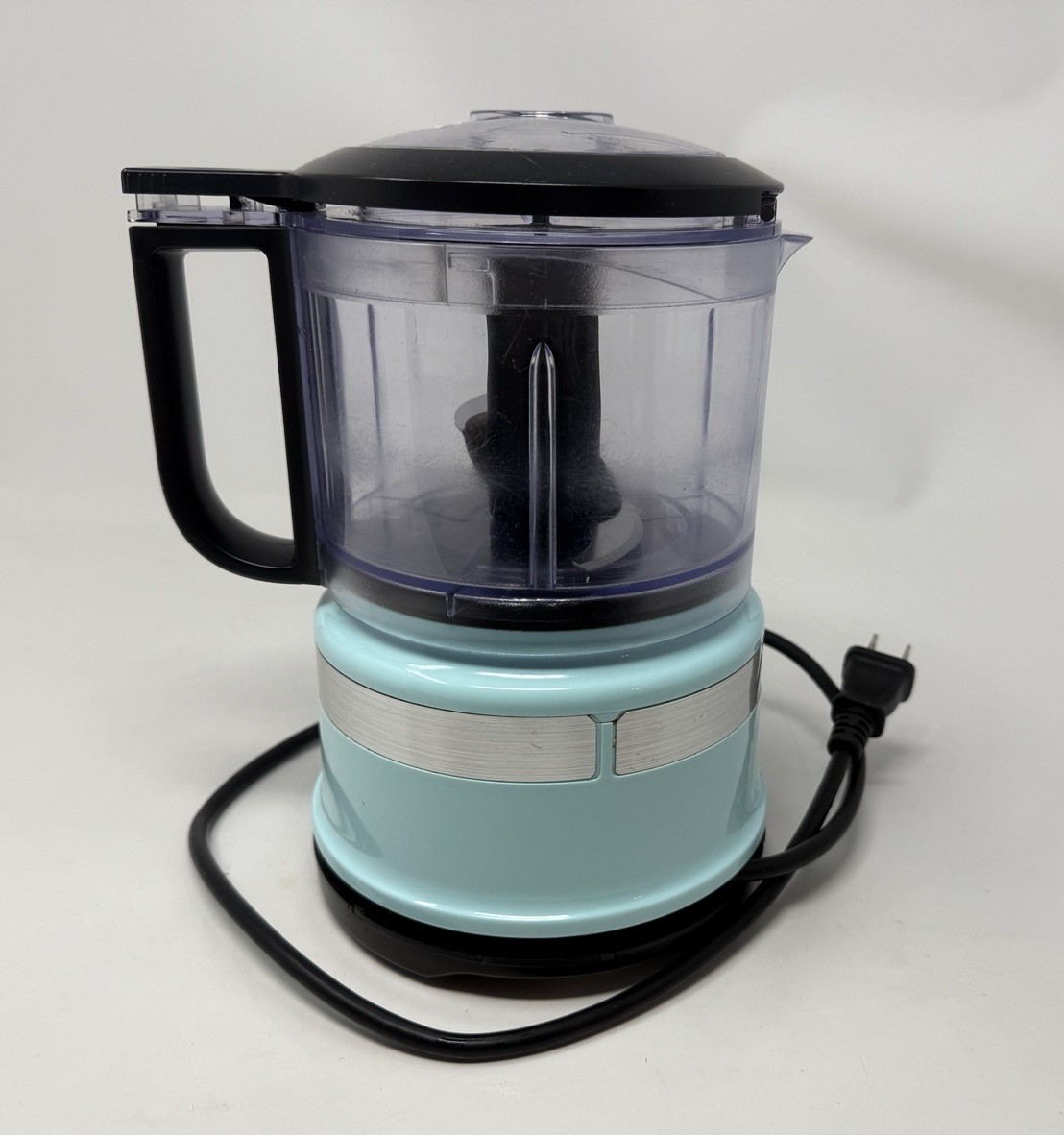 KitchenAid 3.5-Cup Mini Food Processor Chopper TESTED WORKS Aqua Blue KFC3516AQ