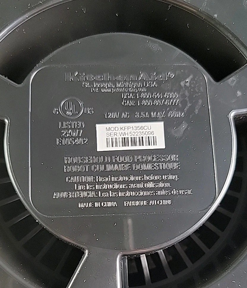 Kitchenaid 13 Cup Food Processor Base KFP1330CU0 Silver Tested