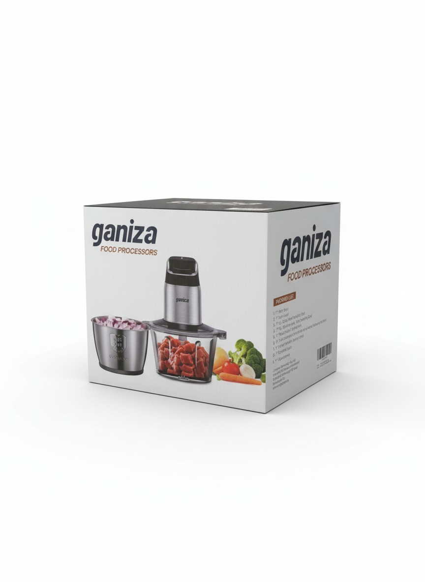 Ganiza 3-in-1 Chopper, Blender, and Grinder w/ Dual Bowls 🔥 Food Processor