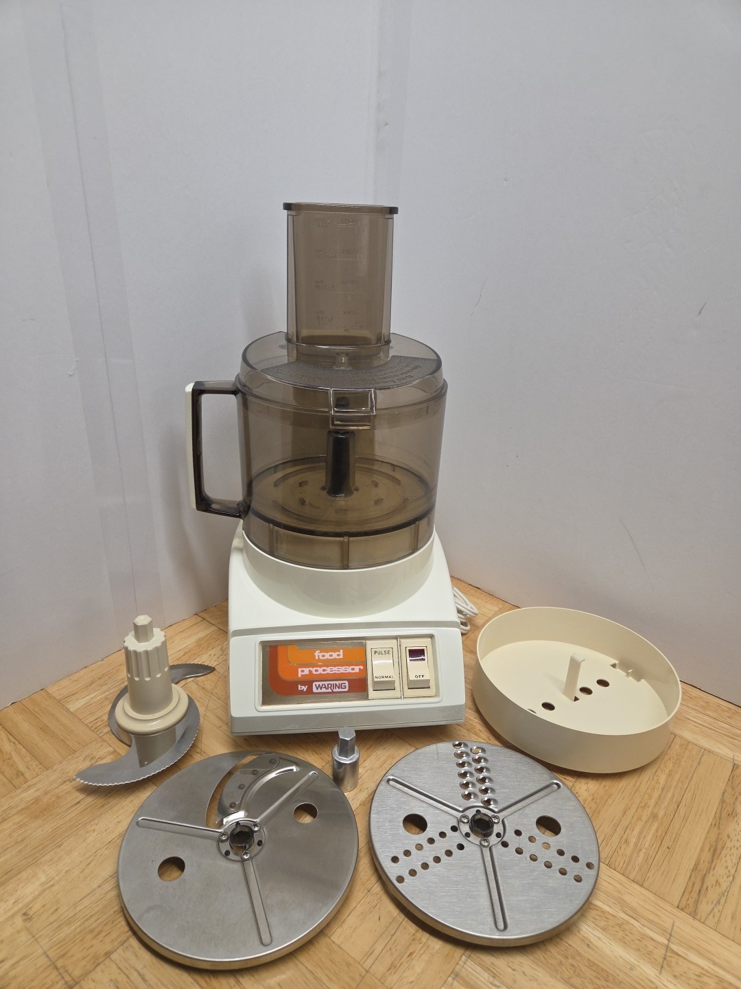 Vtg Food Processor Waring FP510 Blades Lid 806 1970s Retro TESTED/WORKS GREAT