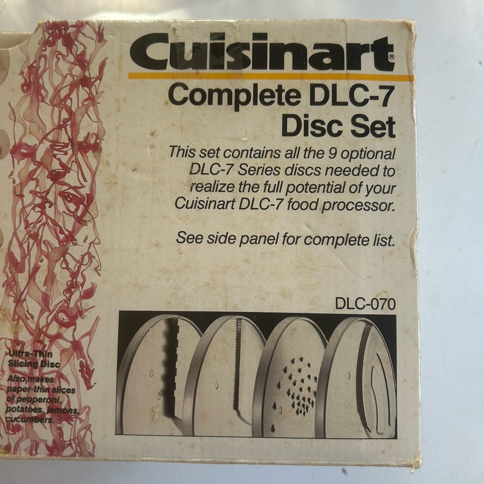 Vintage Pre-1991 Cuisinart Complete DLC-7-DLC-070 Set Of 9 Made In Japan 9 Discs