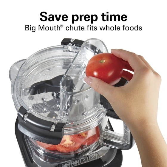 Hamilton Beach 10 Cup Food Processor and Chopper with Stack & Snap Design, Black