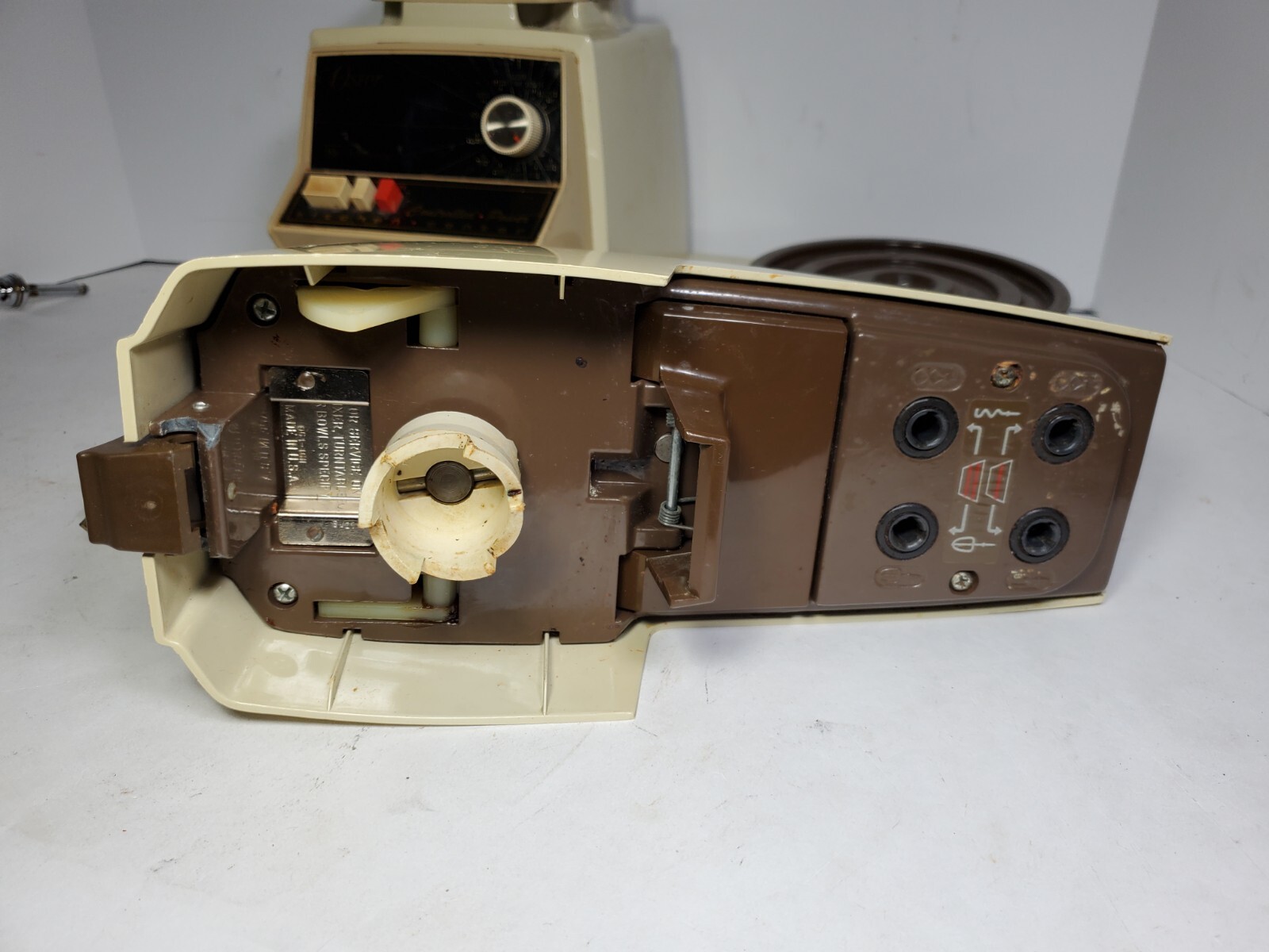 Vintage Oster Regency Kitchen Center 12 Speed Mixer Blender with Mixers