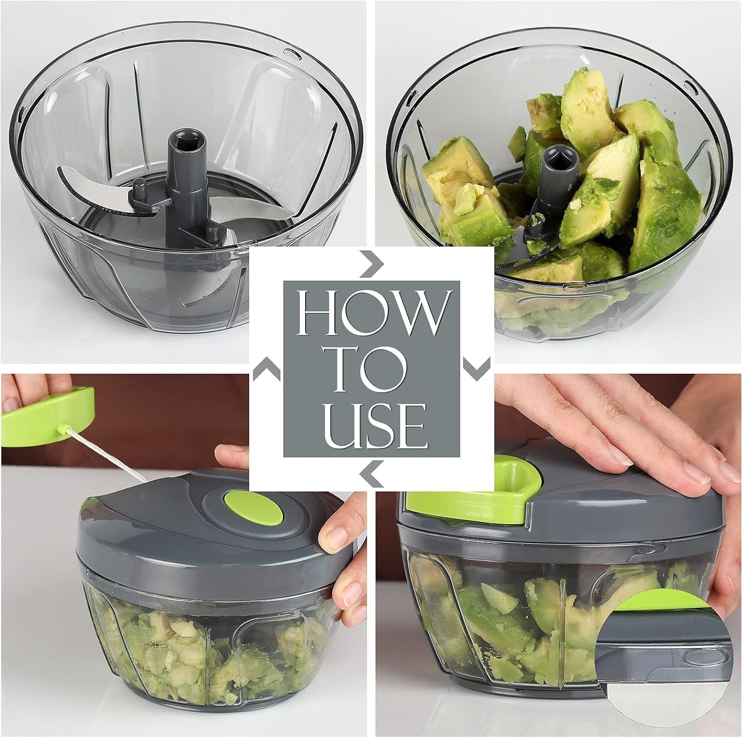 Compact Hand Pull Food Chopper – Portable Garlic Mincer for Fresh Ingredients