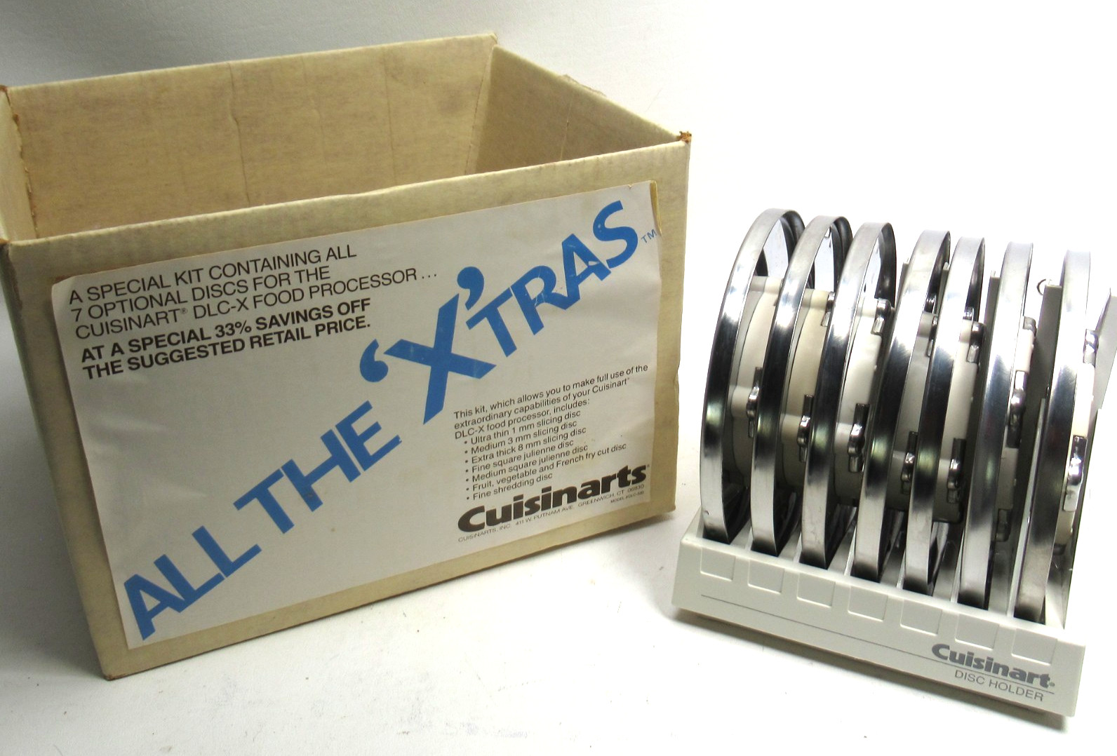 Cuisinart DLC-X Special Accessory Kit All the Xtras 7 Blades w Stand