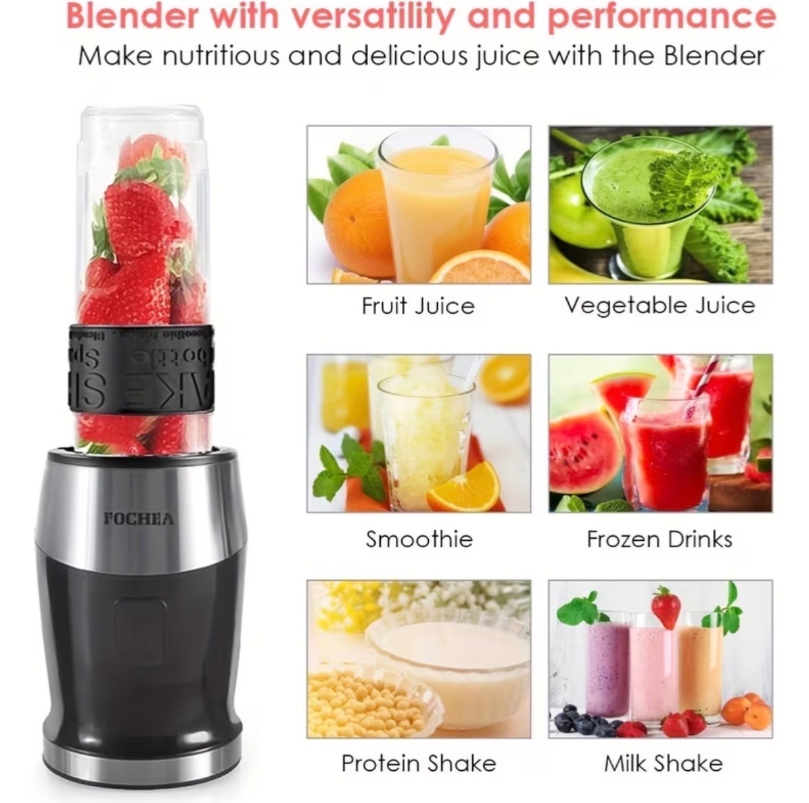 22000RPM High-Power Stand Mixer, Large Capacity Blender 3-in-1 Food Processor
