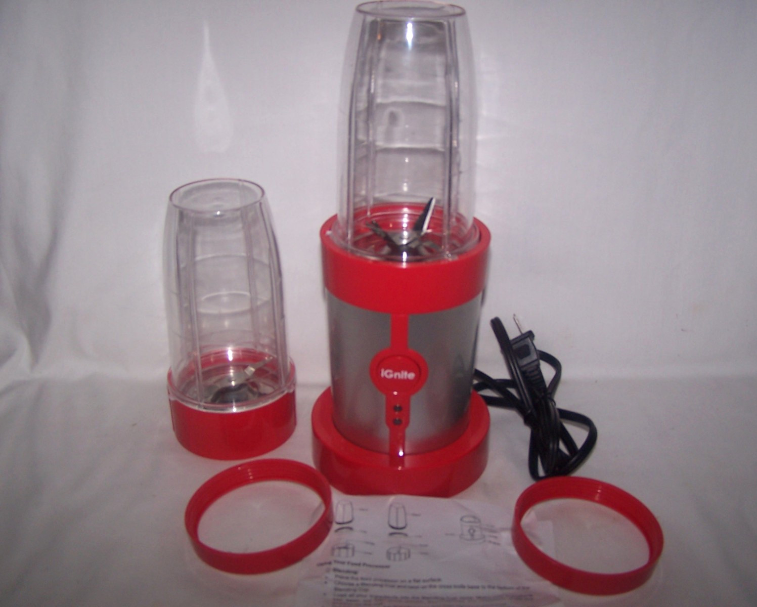 Small 2 Cup iGnite Blender Mixer Food Processor 2 cups Cross Blade & Flat Blade