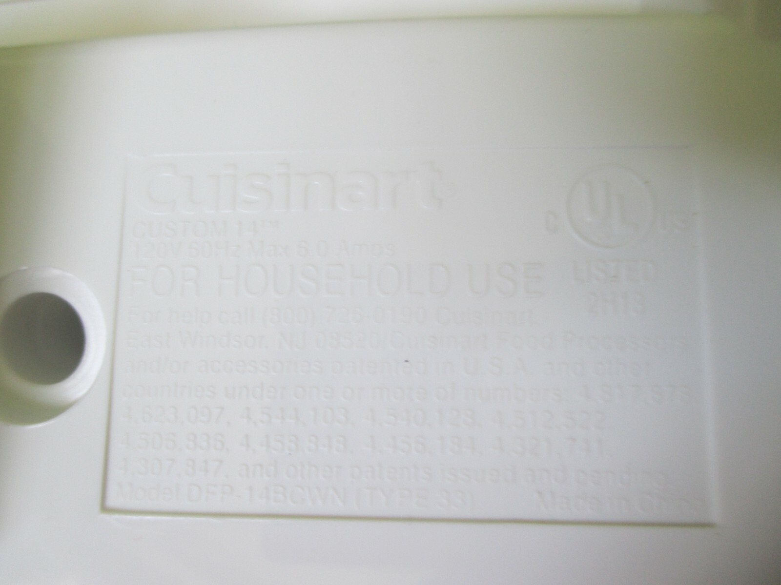 Cuisinart model DFP-14BCWN (TYPE33)14-Cup Food Processor was text working well