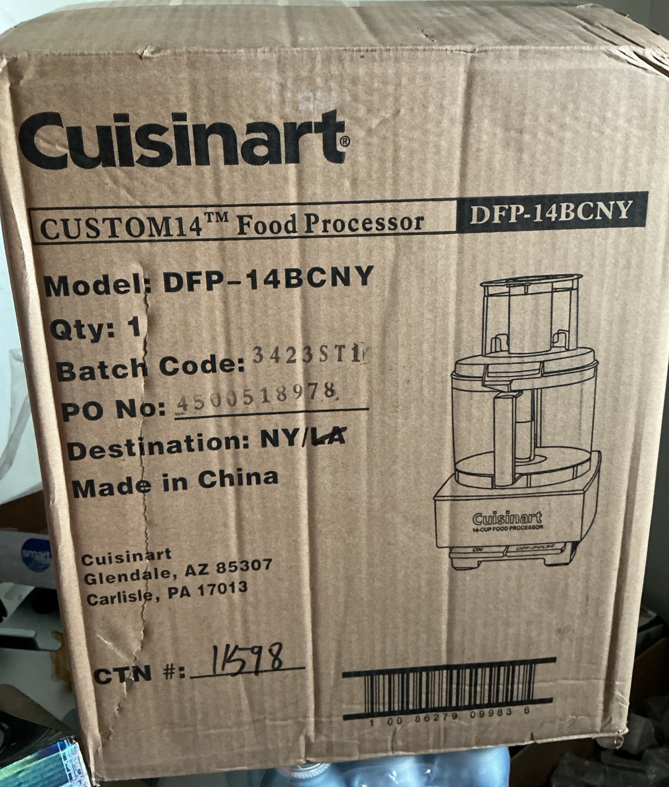 Cuisinart DFP-14BCNY Custom 14-Cup Food Processor Stainless Steel New