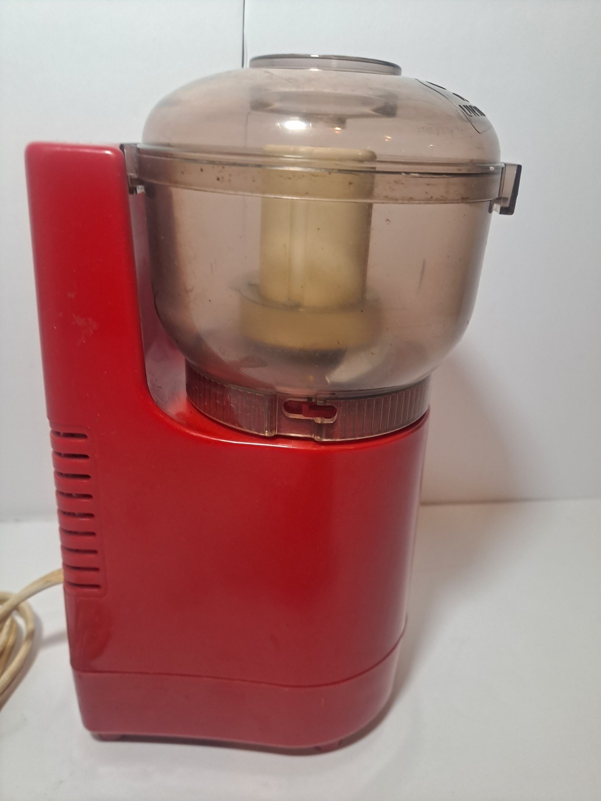 Sunbeam Oskar Jr Chopper Plus Mini Grinder Food Processor Red #14137 Works 100%