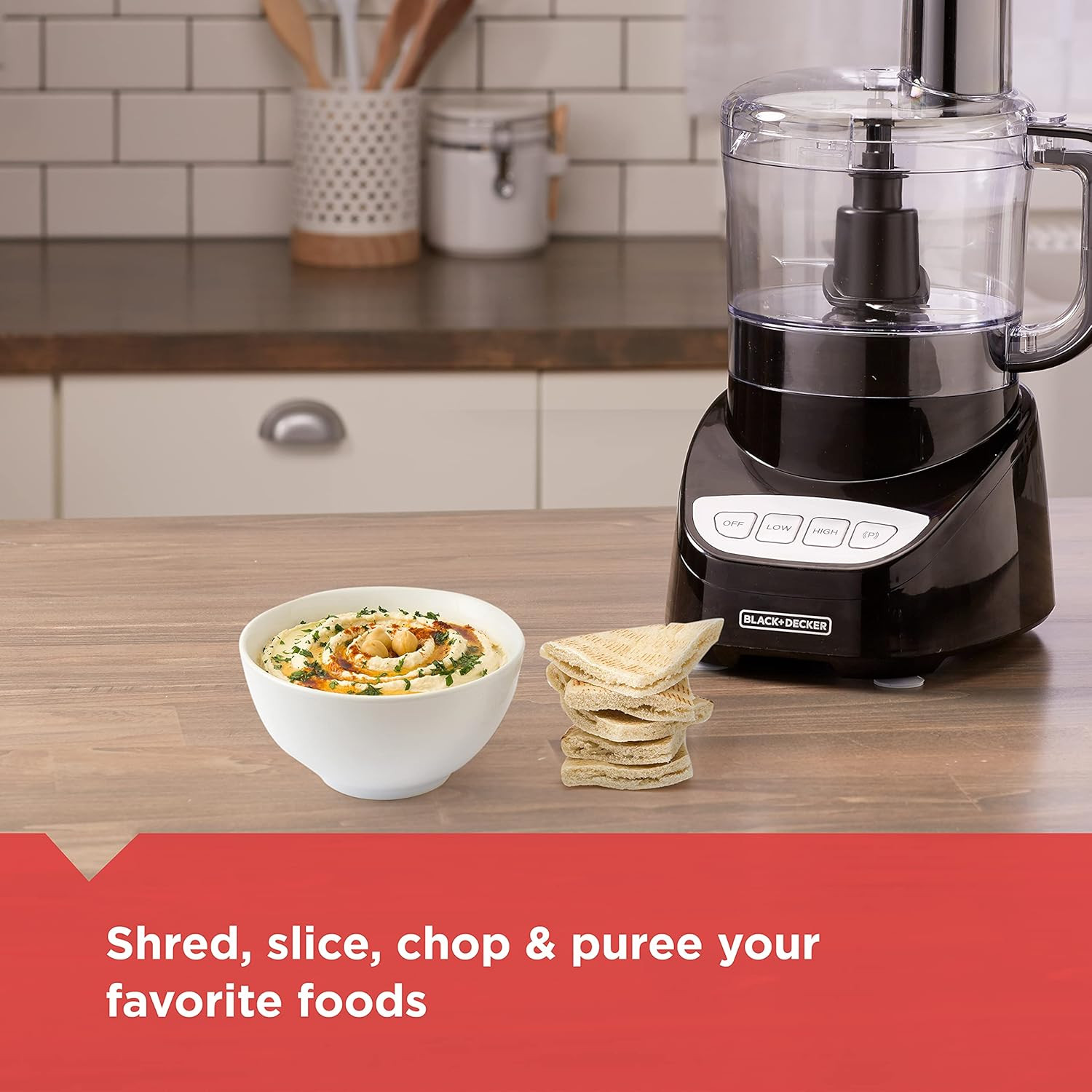 8-Cup Food Processor, Easy Assembly, Stainless Steel S-Blade, Shred, Slice, Chop