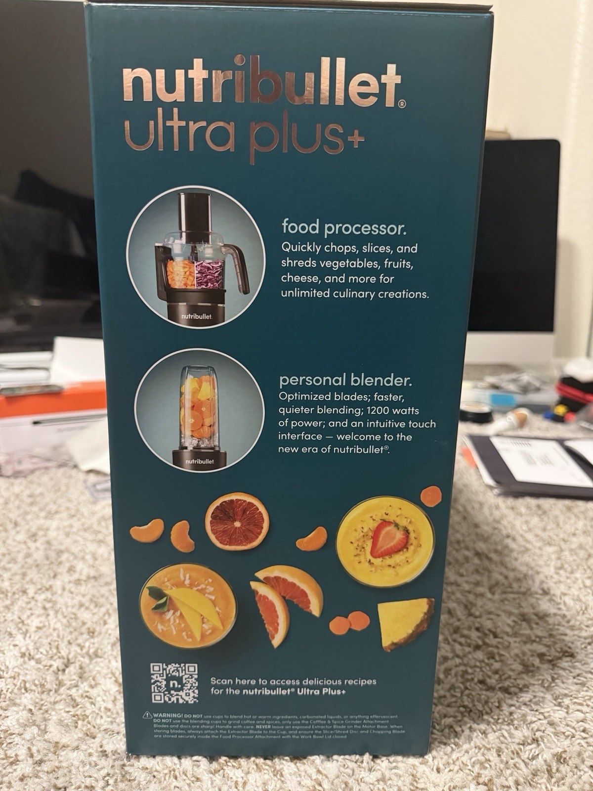 NutriBullet Ultra Plus Food Processor 1200W Motor Base with Processor