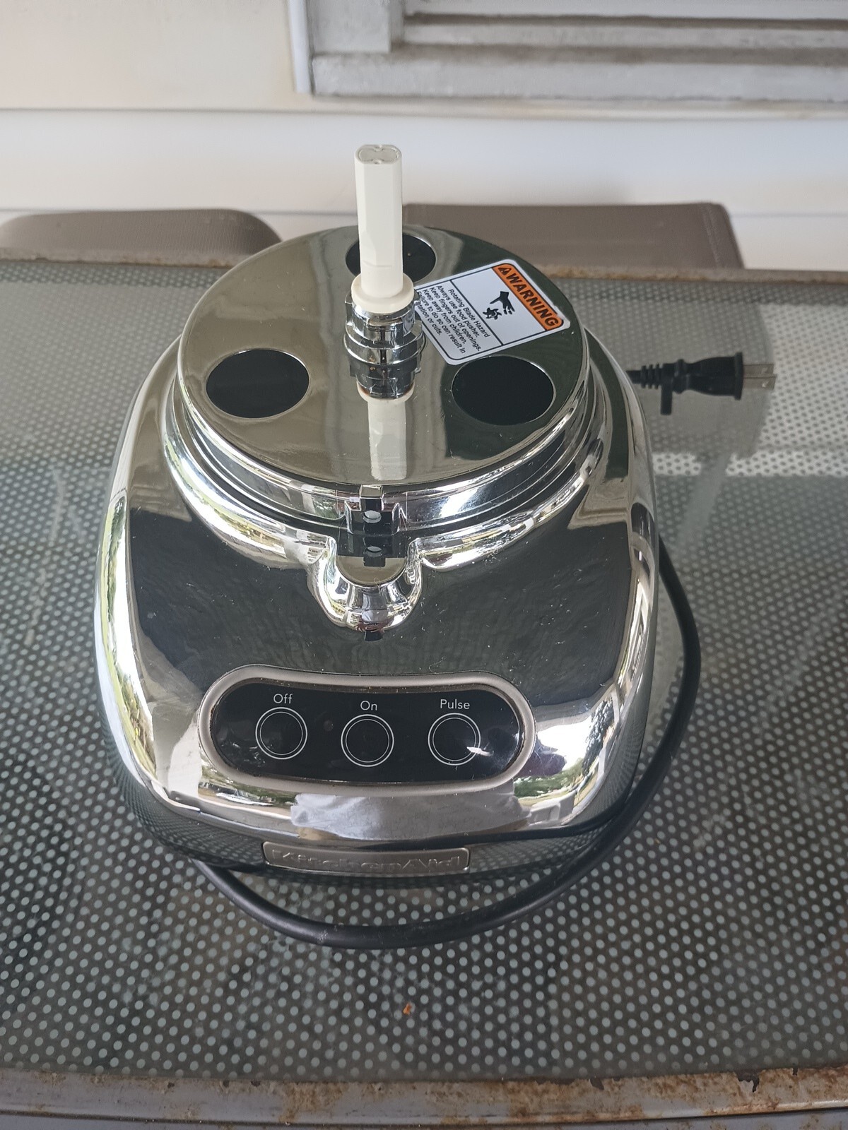 Kitchen Aid Food Processor Base Only Model KFP740CR0 120V 5.6A Chrome Silver