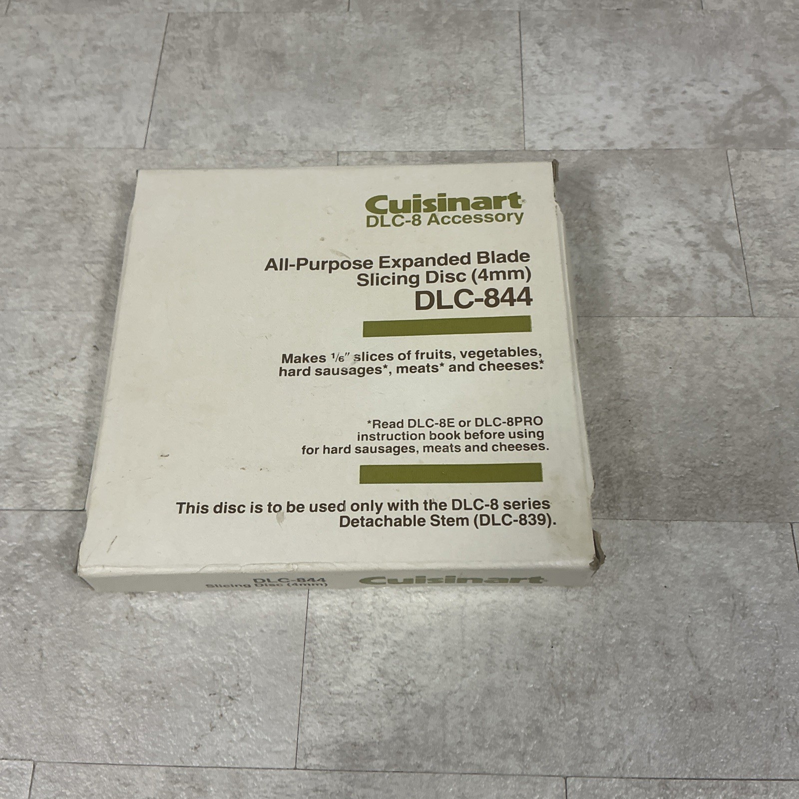 Cuisinart CUSTOM 11~ DLC-8M Food Processor DLC-844 ~ STANDARD SLICING DISC
