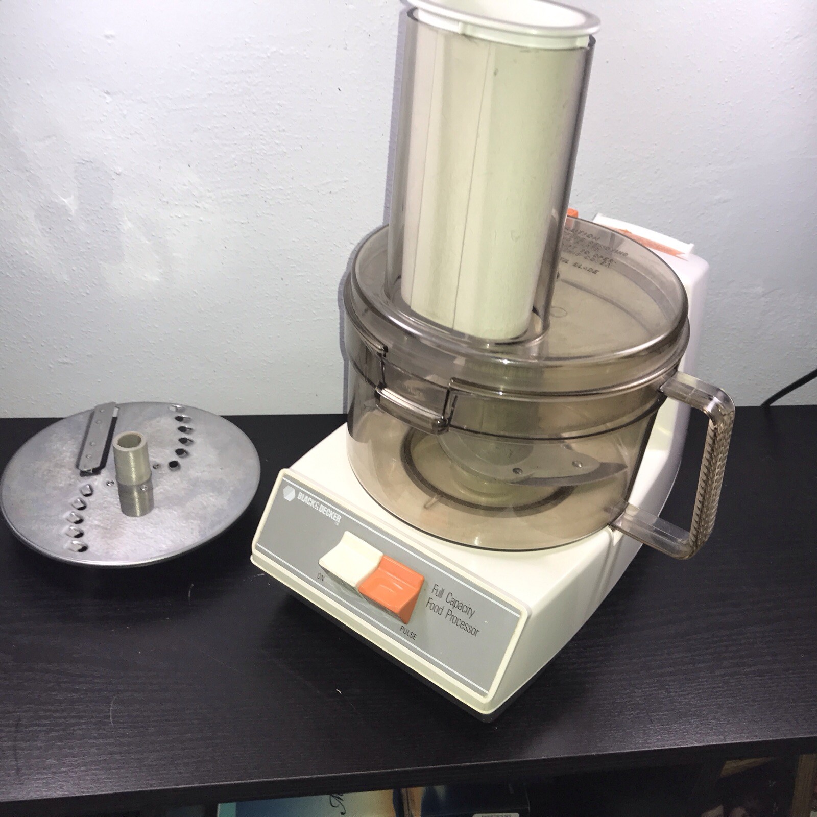 Vtg Black & Decker Food Processor D1FP1D Full Capacity 1986 USA Tested Clean