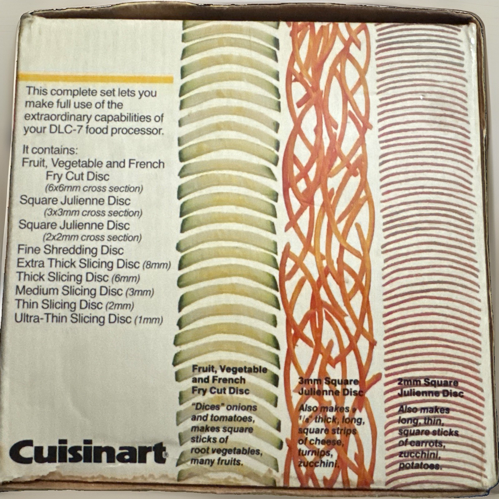 Vintage Cuisinart Complete DLC-7-070 DLC-7 Set Of 9 Made In Japan 9 Discs