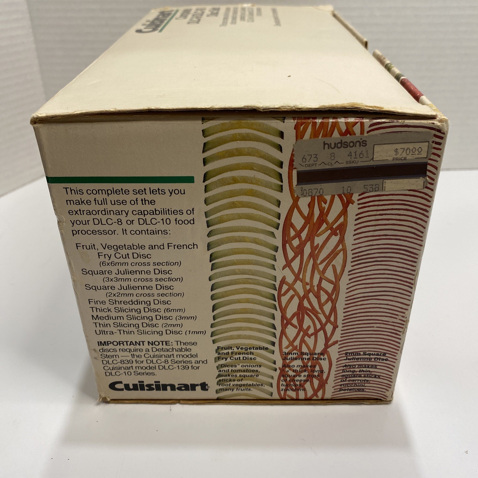 Cuisinart Complete DLC-8/DLC-10 Food Processor 8 Disc Set DLC-870