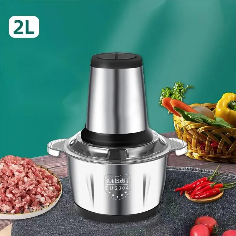 300W Electric Food Chopper Electric Stainless Steel Processor Meat Grinder Mixer