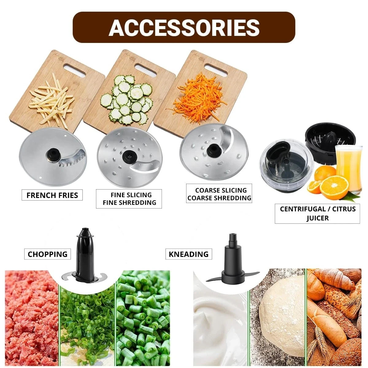 INALSA food processor kitchen with Mixer Grinder Juicer 1200W 3 Jars 2.5L 220V