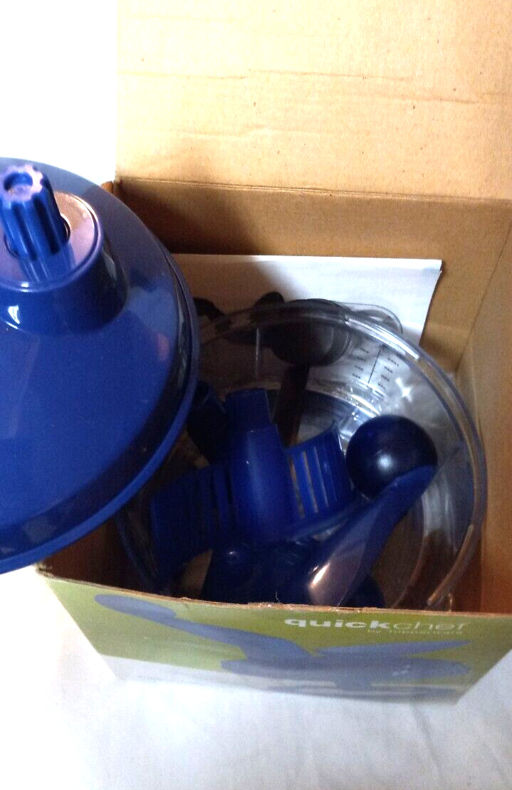 Tupperware Quick Chef manual food processor crank chopper mixer whisk w/ box