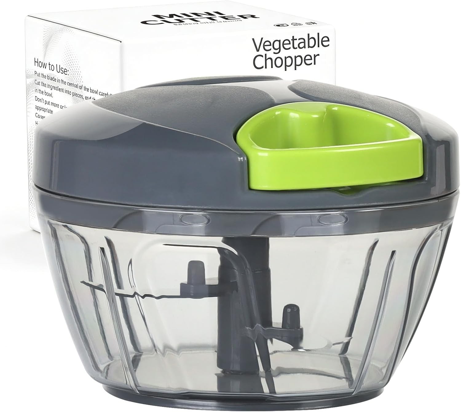 Manual Food Processor Vegetable Chopper, Portable Hand Pull String Garlic Min…