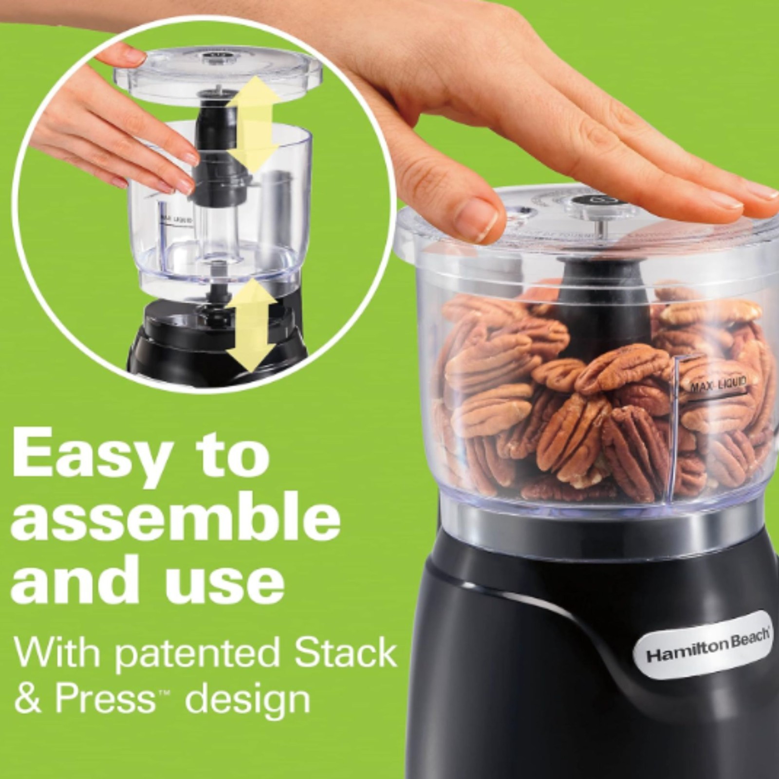 Hamilton Beach Electric Vegetable Chopper & Mini Food Processor 3-Cup 350 Watts