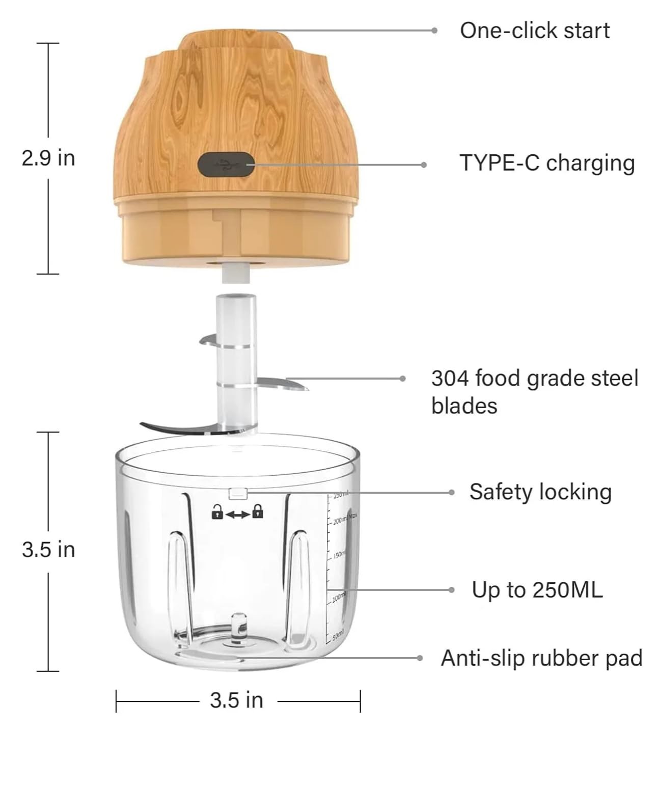 Electric Garlic, Fruit, and Vegetable Mini Food Chopper: Compact Wireless Pro…