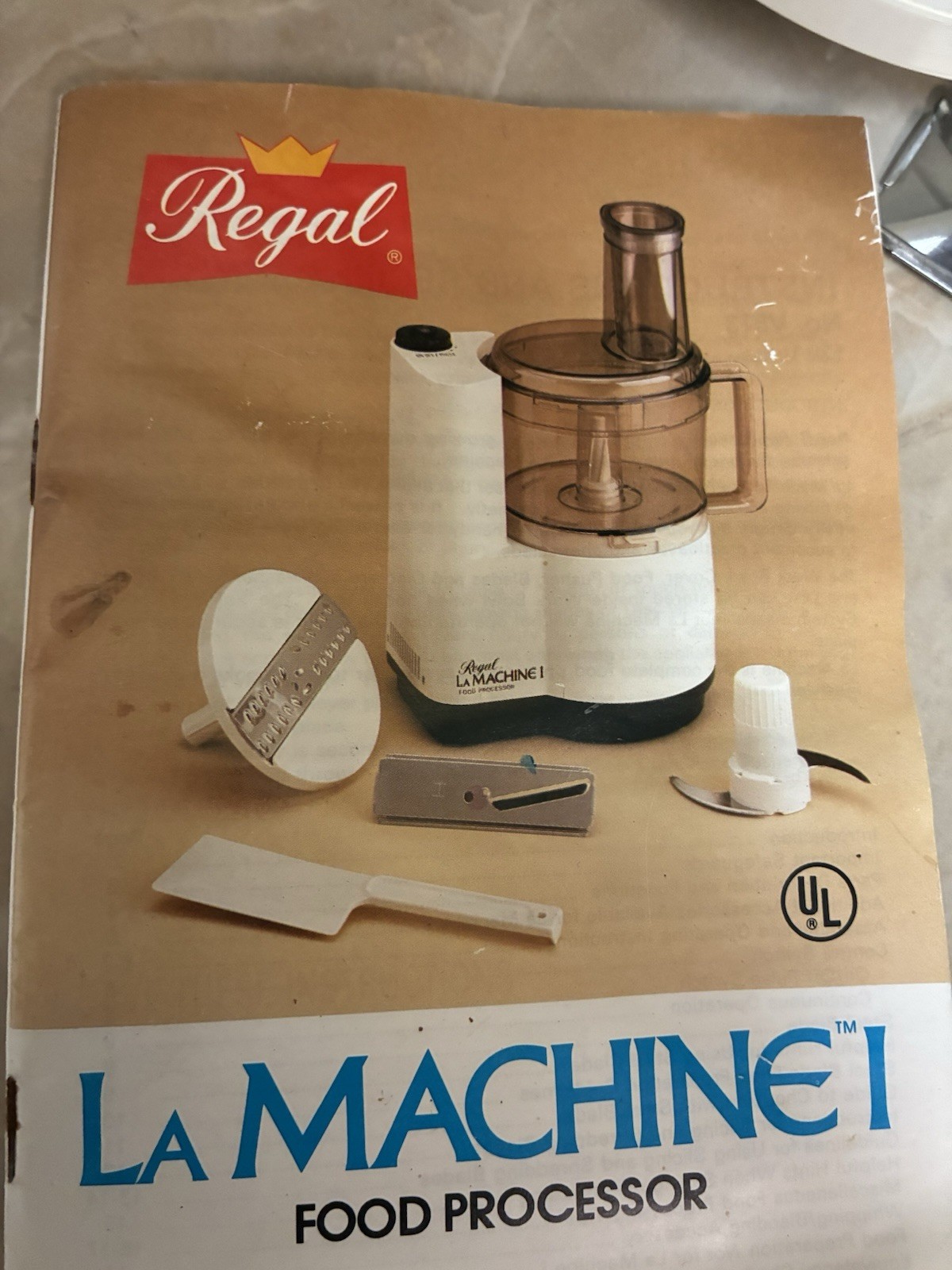 Regal La Machine 1 Full Size Food Processor Model V813 White Made in USA WORKS!