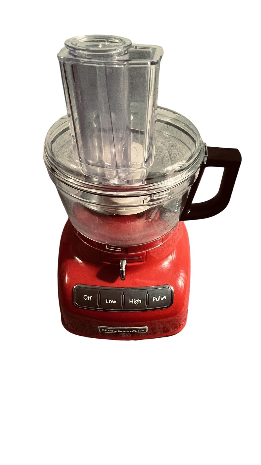KitchenAid 4 Cup Food Processor Red Motor Base Bowl Lid Blade Pusher