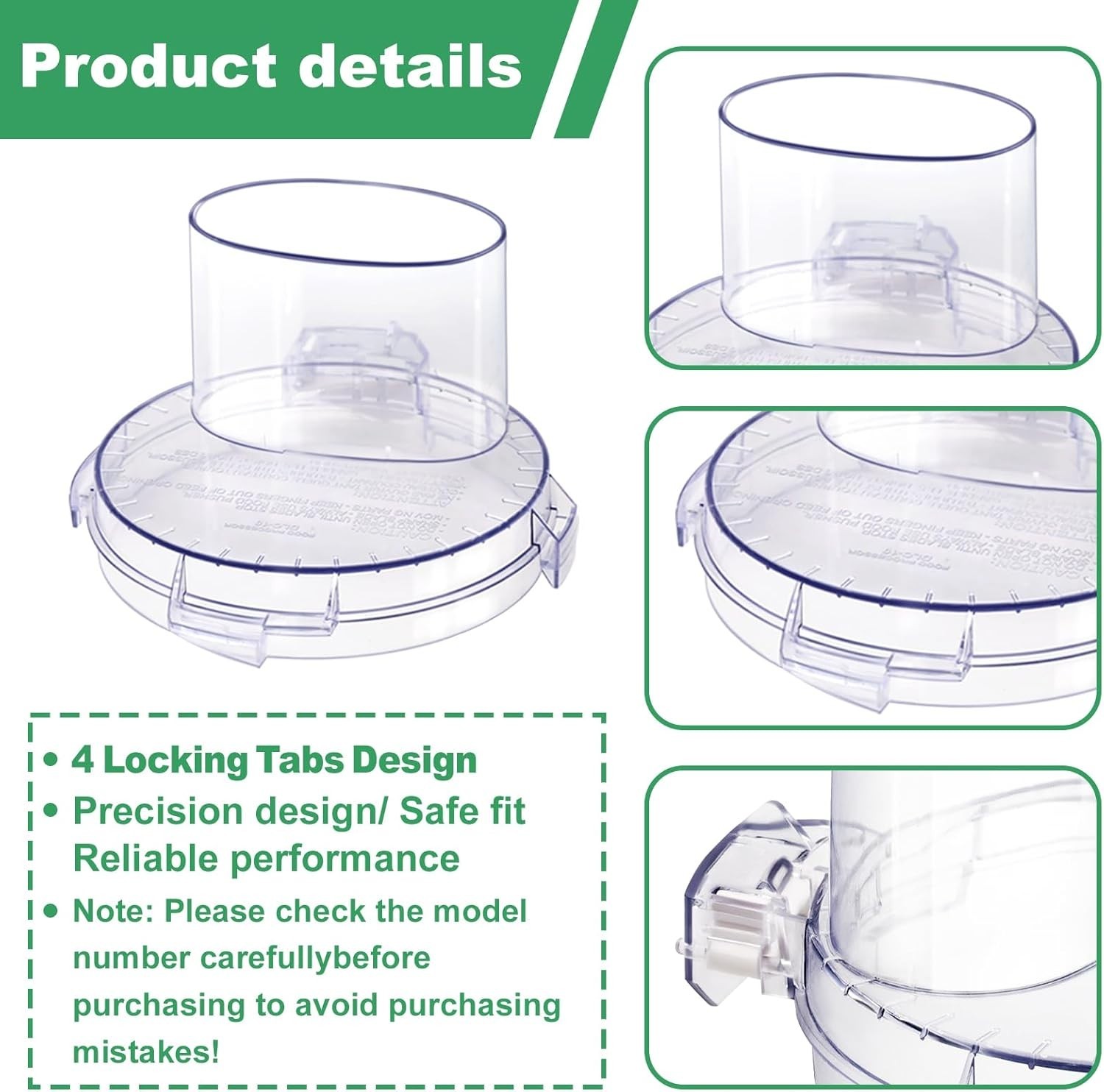 DLC-10 Series Work Bowl Cover 7-Cup DLC-117BGTXT-1 Food Processor Replacement…
