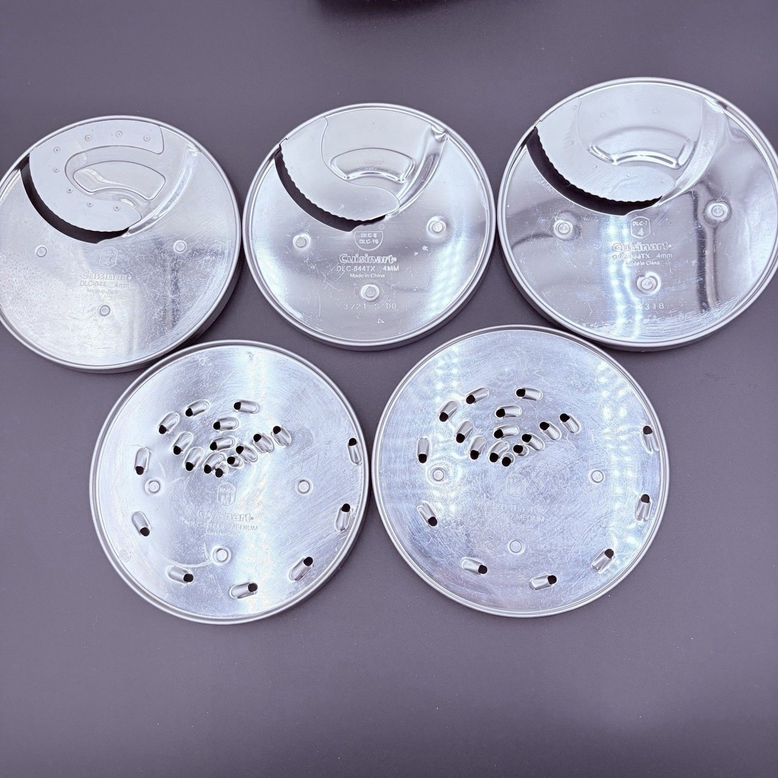 CUISINART Disc Blade Lot 5 DLC-044 DLC-844TX DLC-037 4mm Slice Medium Shred