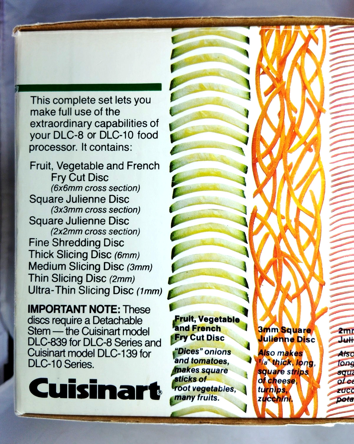 Cuisinart Complete DLC-8/DLC-10 Food Processor 8 Disc Set Most Never Used