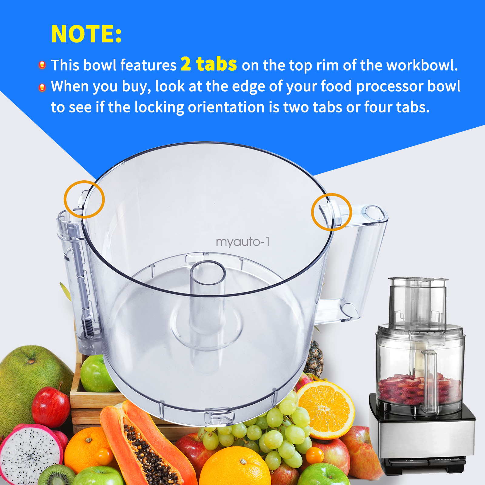 Brand new food processor work bowl replaces Tritan Cuisinart DLC-005AGTX.