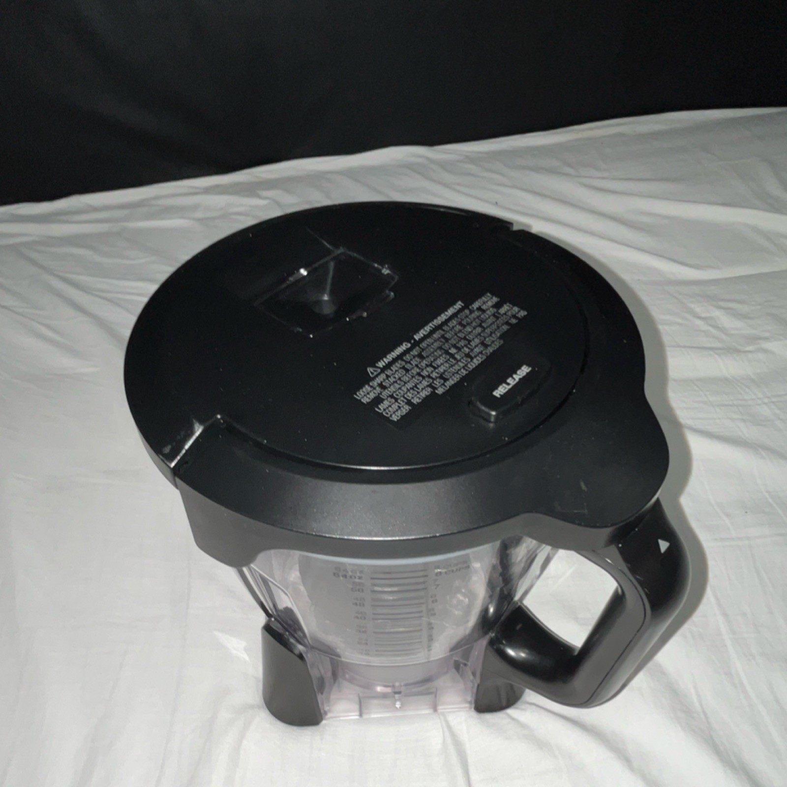Ninja Full-Size Food Processor BOWL 64 oz Black/Clear with Lid & Blade