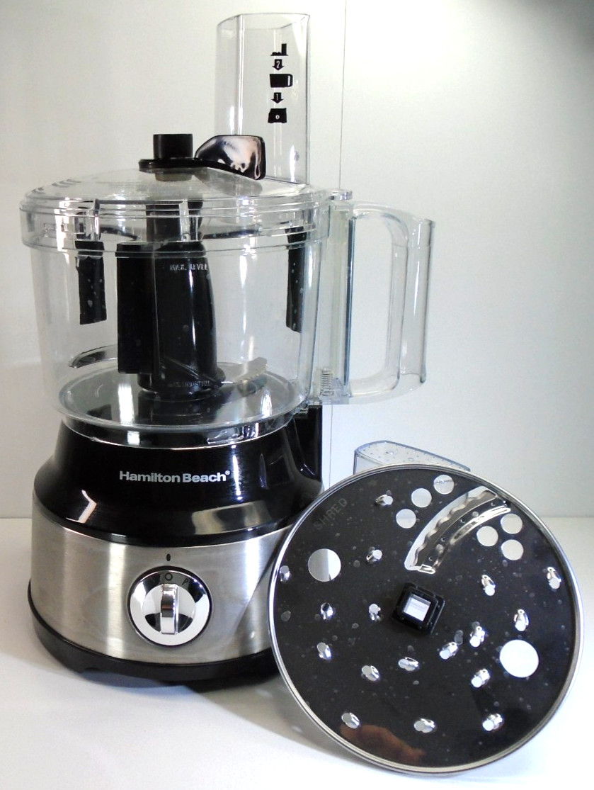 Hamilton Beach 10-Cup Food Processor 70730 w/ Bowl Scraper Black & Stainless