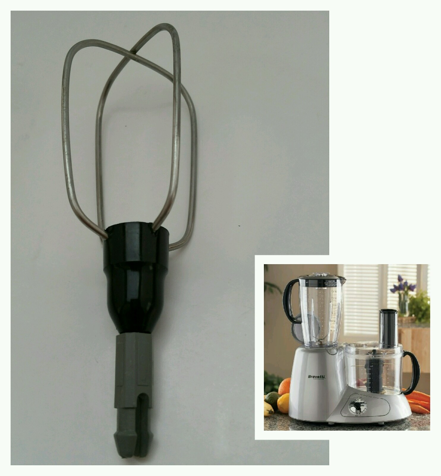 NEW Bravetti Platinum Pro Food Processor/Blender BP101H Parts – Whisk Beater