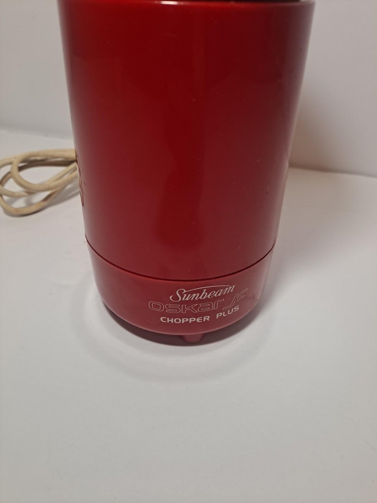 Sunbeam Oskar Jr Chopper Plus Mini Grinder Food Processor Red #14137 Works 100%