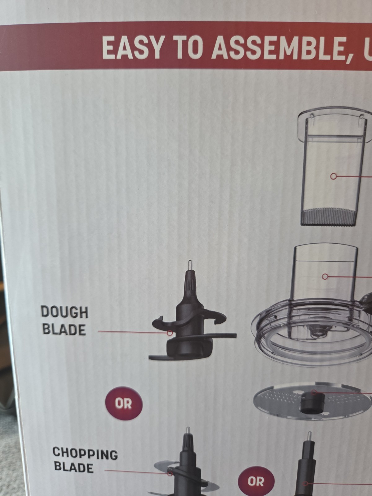 New Ninja Professional Food Processor 3-Auto-IQ 9-Cup Capacity Chop/Disc/Dough