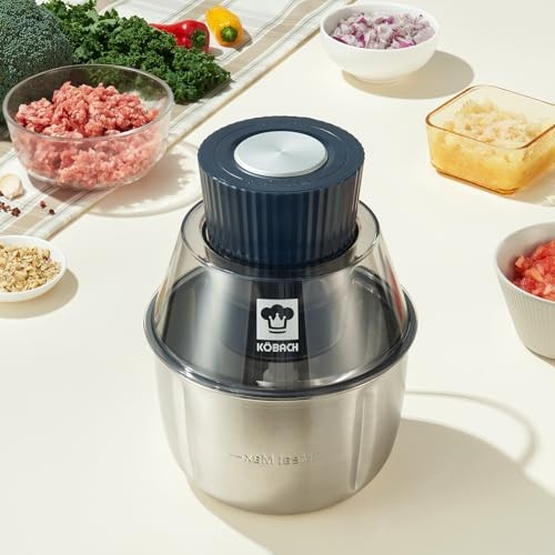 Electric Food Processor & Meat Grinder – 1.9 Qt Food Chopper with 1.9qt-blue
