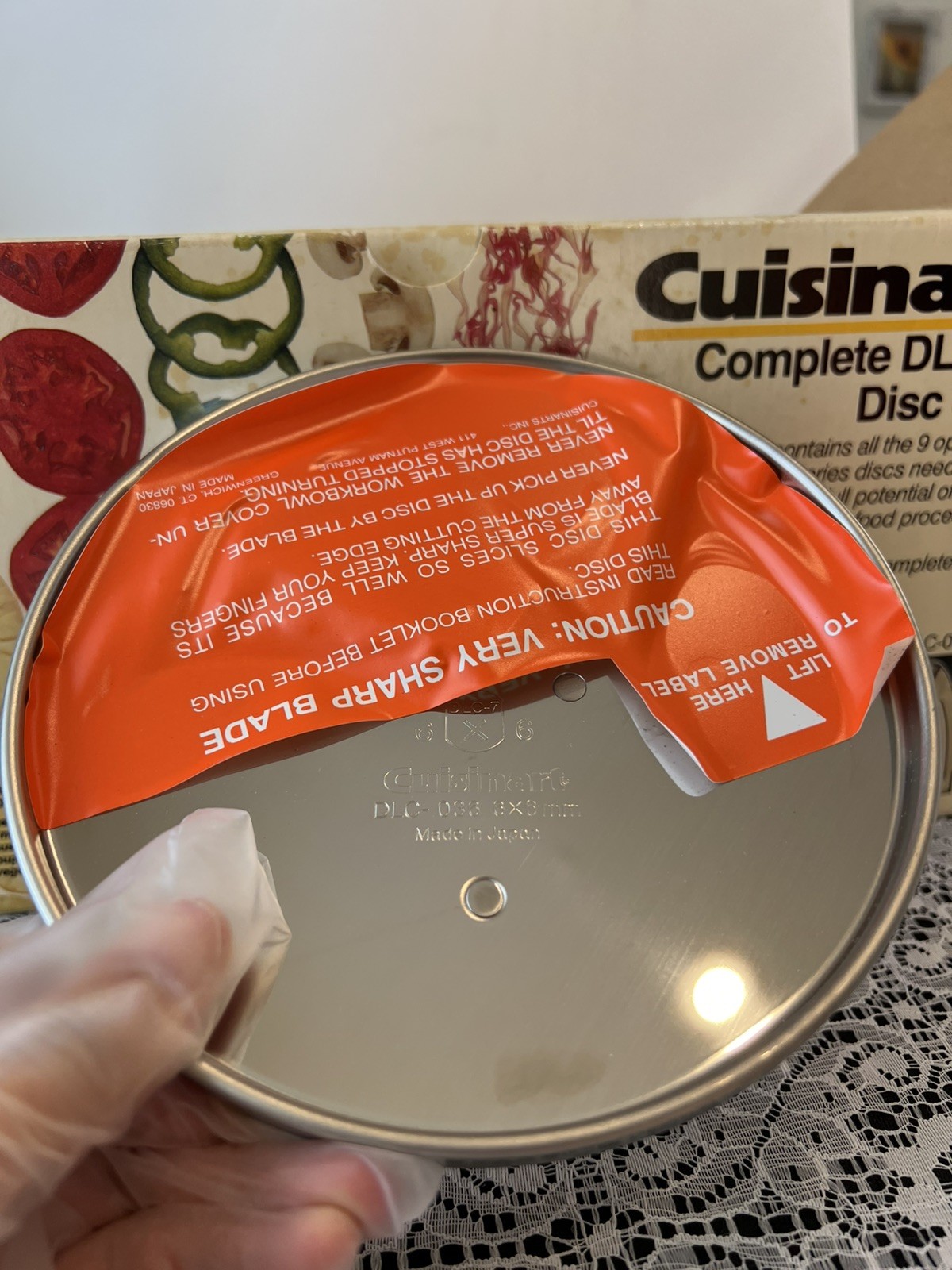 Cuisinart Complete DLC-7, 9 disc set Made in Japan DLC-070 Discs Open Box