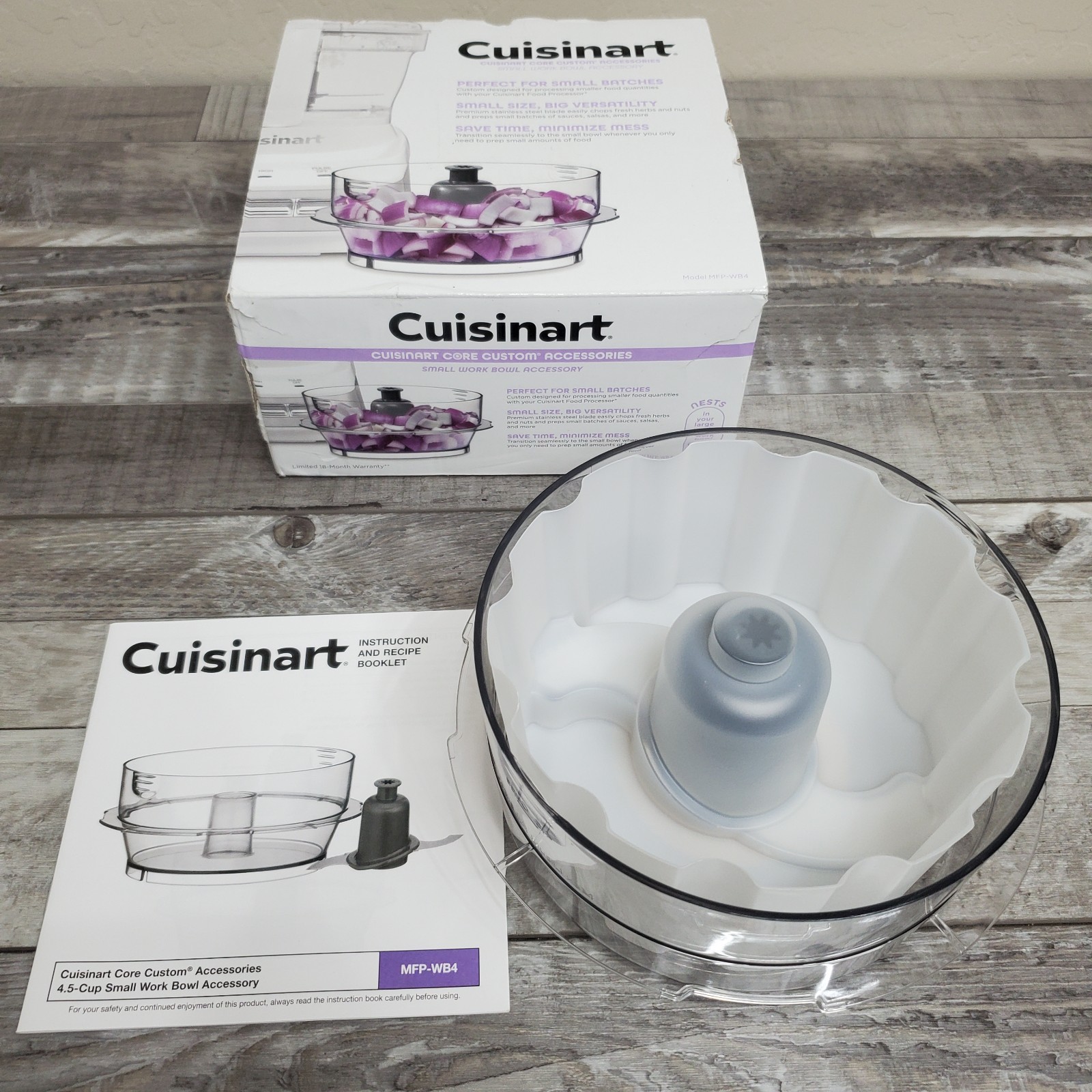 Cuisinart Core Elements 4-Cup Work Bowl w/S-Blade for FP-110 & FP-130