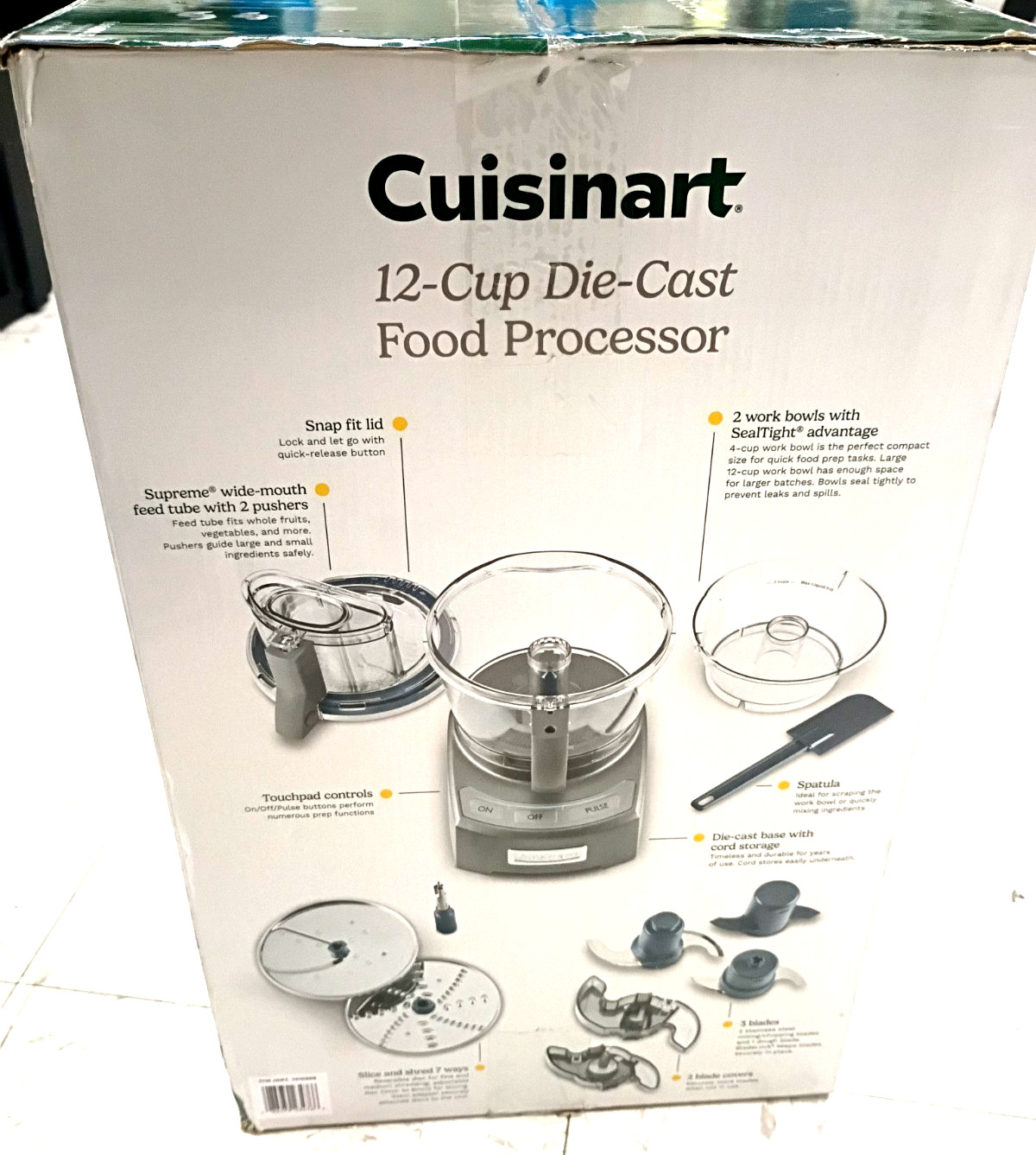 Cuisinart 12-Cup Die Cast Food Processor CFP-24DCNGMPC BPA Free 1000 Watt NEW