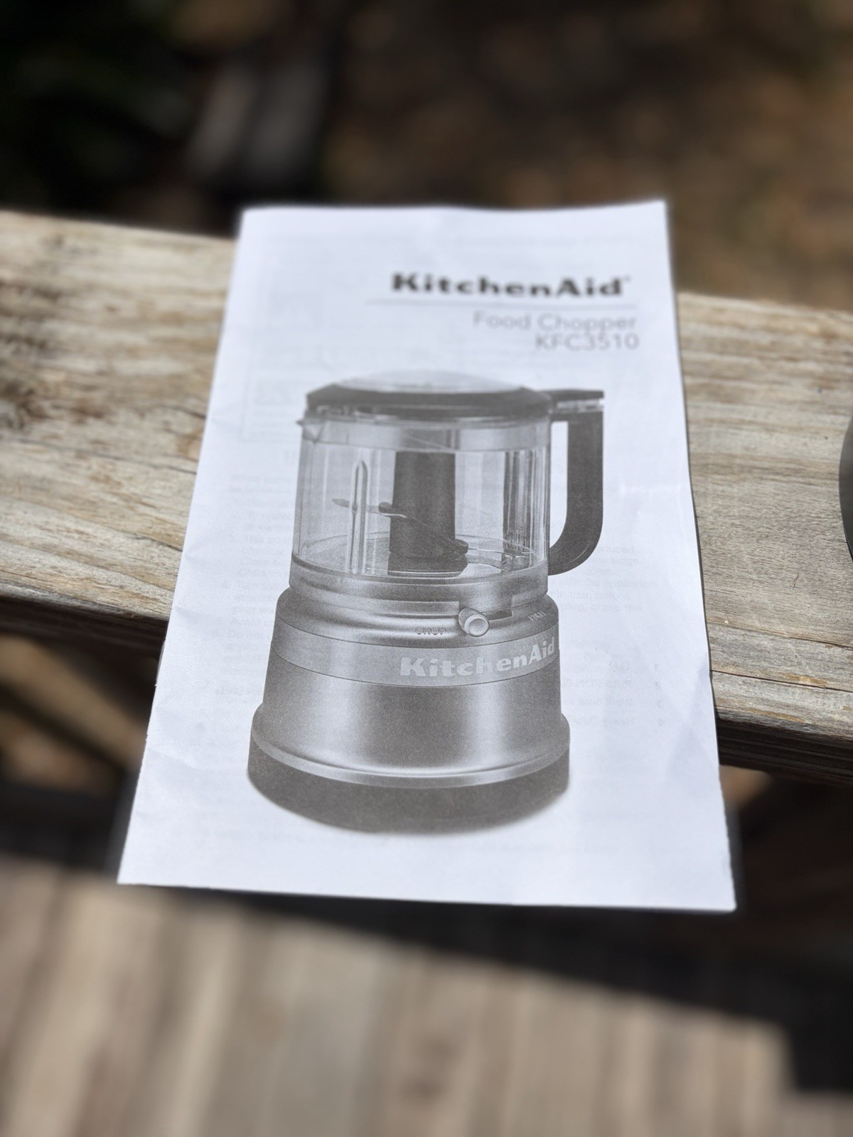KitchenAid 3.5 C Food Chopper In Box KFC3510CU Quickly Mix Purée WORKS Paperwork