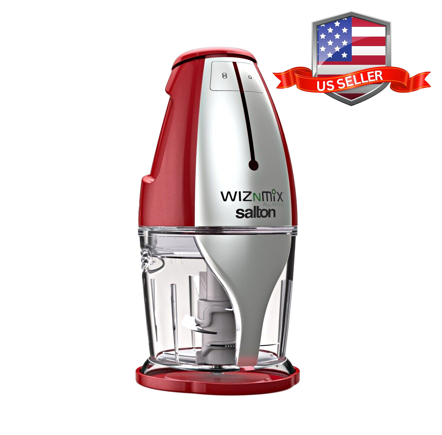 Salton WizNMix All-in-One Food Processor, Chopper & Blender for Mixing, Purees